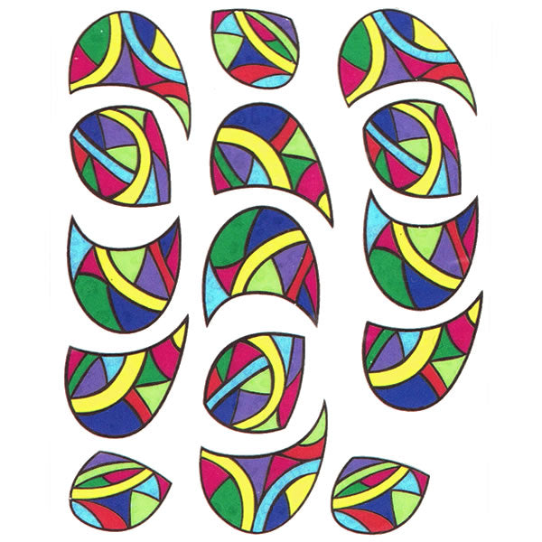 2D Nail Art One Stroke Sticker 25710