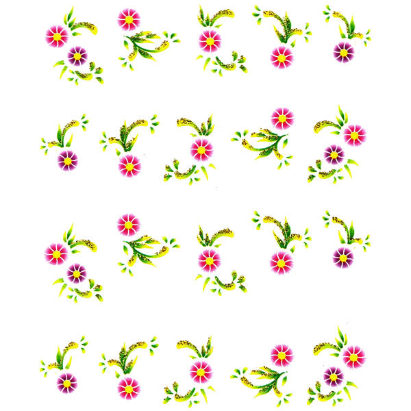 2D Nail Art One Stroke Sticker 25722