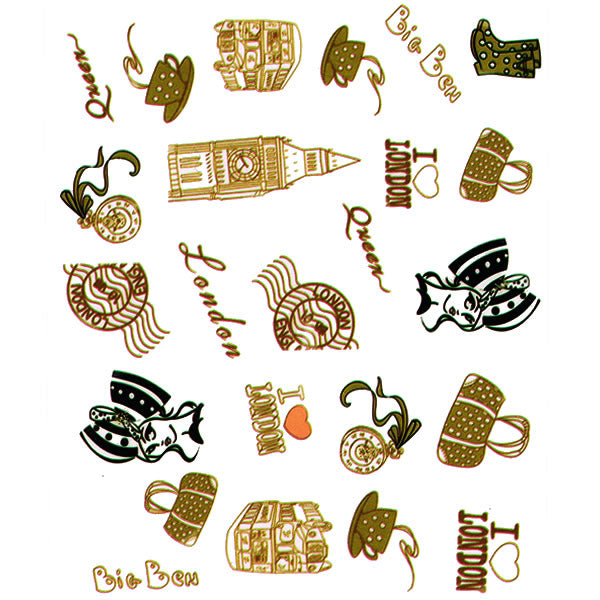 2D Nail Art One Stroke Sticker 25725