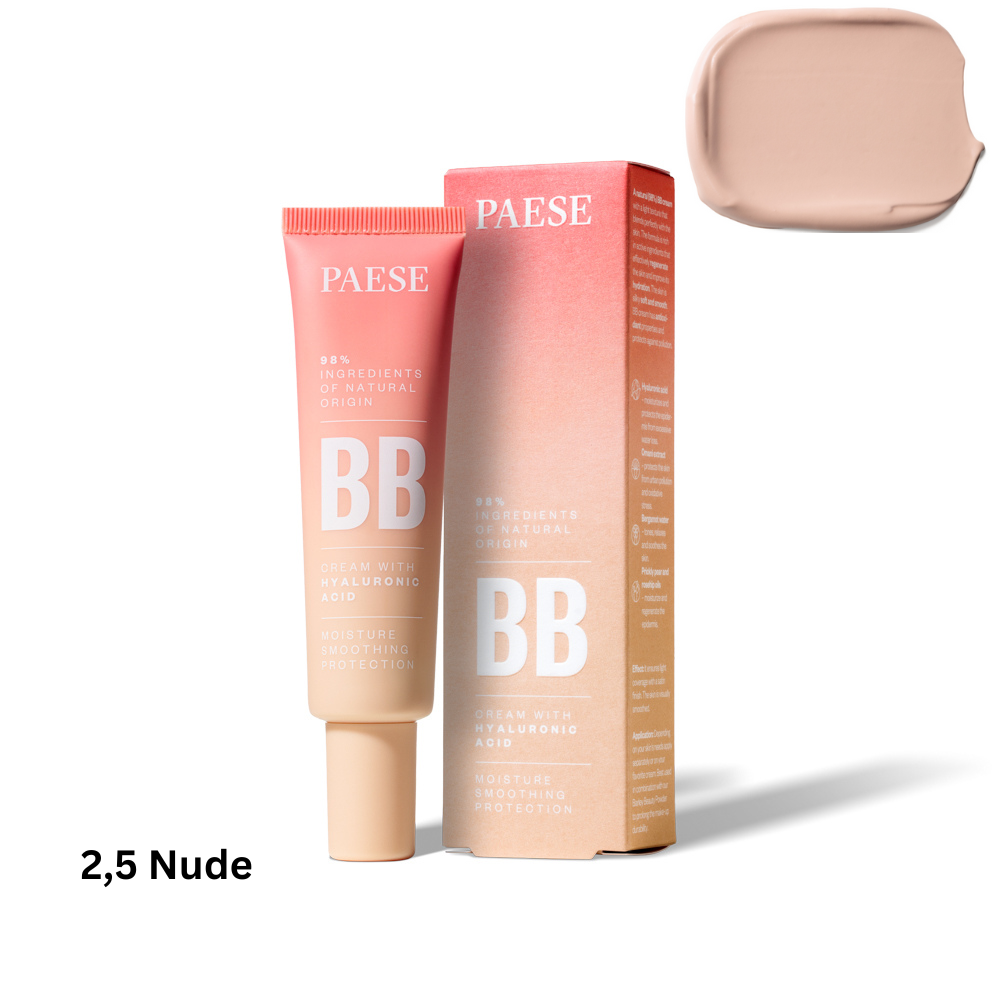 BB Cream with hyaluronic acid, 30ml, 2,5 NUDE