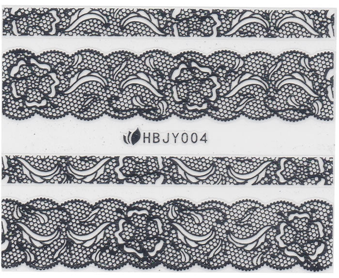 3D Lace Metallic Sticker, Silber 46101