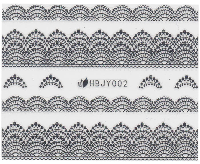 3D Lace Metallic Sticker, Silber 46103