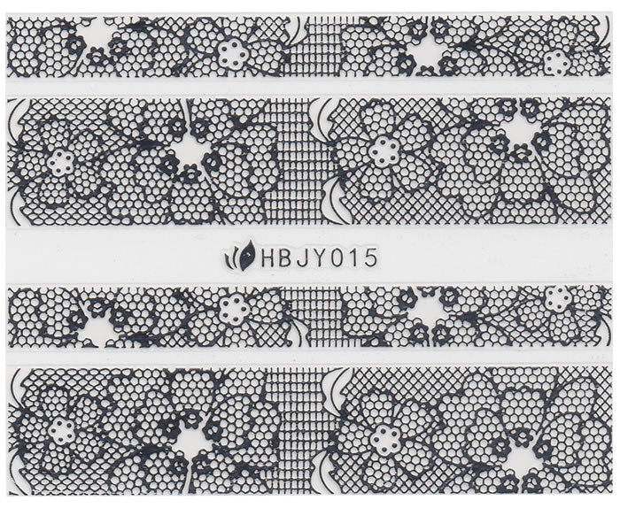 3D Lace Metallic Sticker, Silber 46107