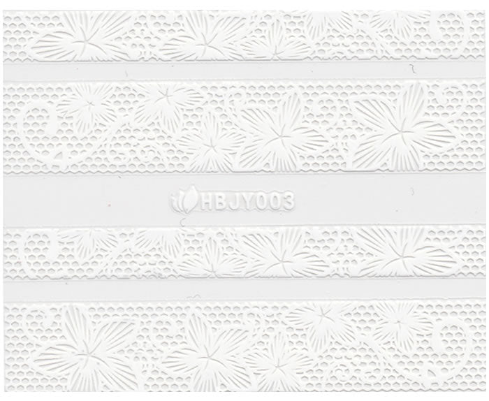 3D Lace Design Sticker, Weiß 46306