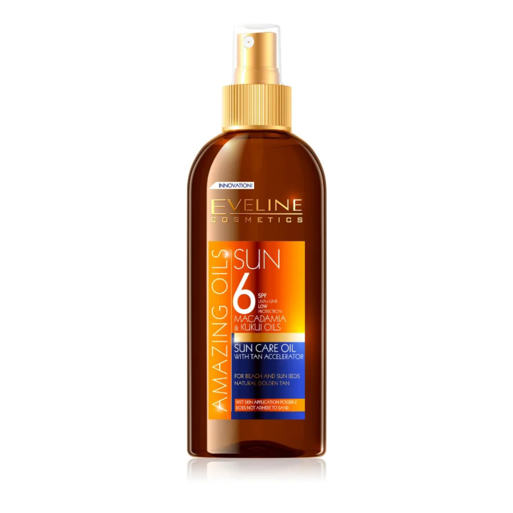 Eveline Amazing Oils Sun Care Tanning Accelerator Oil with SPF 6