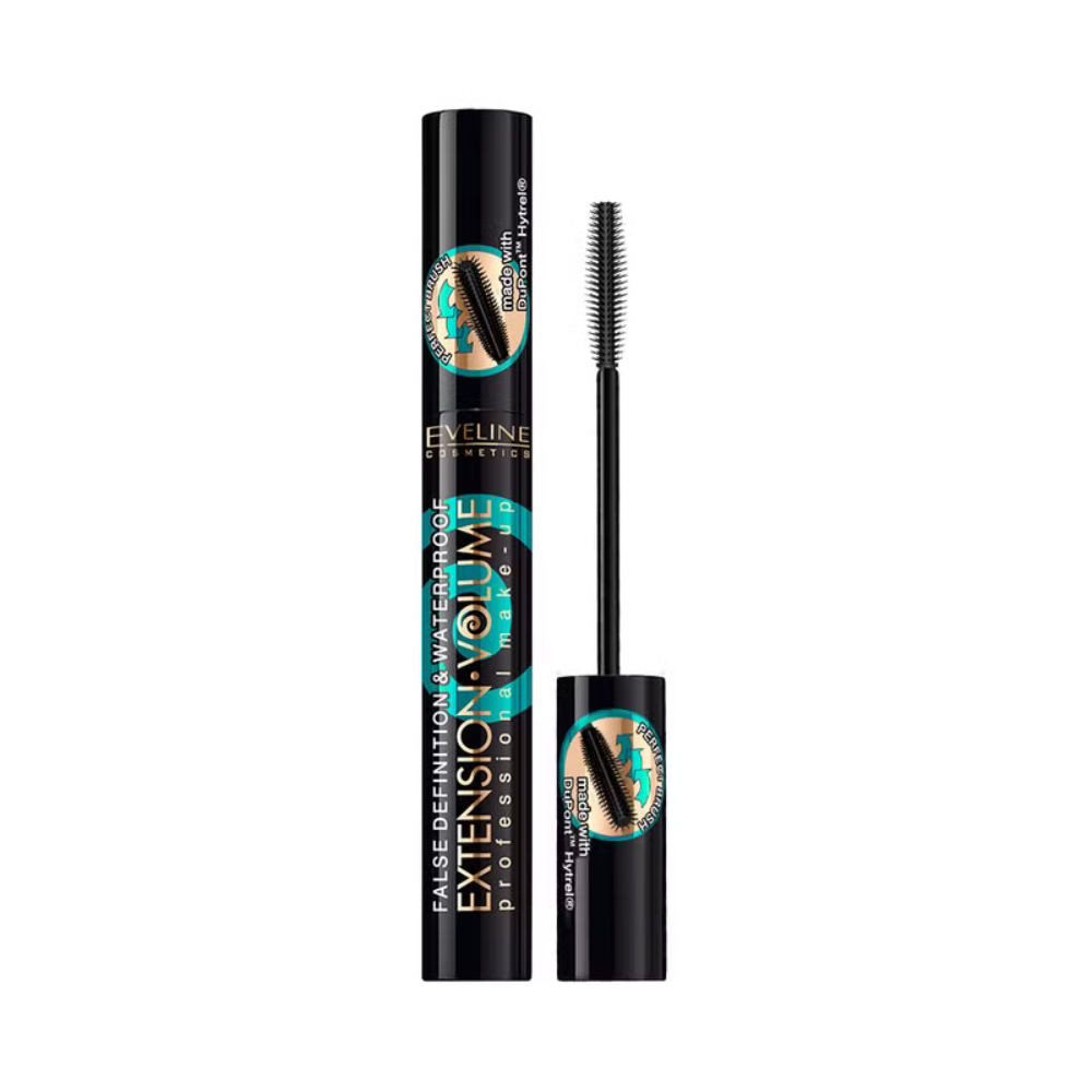 EVELINE Extension Volume Professional Mascara - Extreme Volume & Trennung Wasserfest, 10 ml