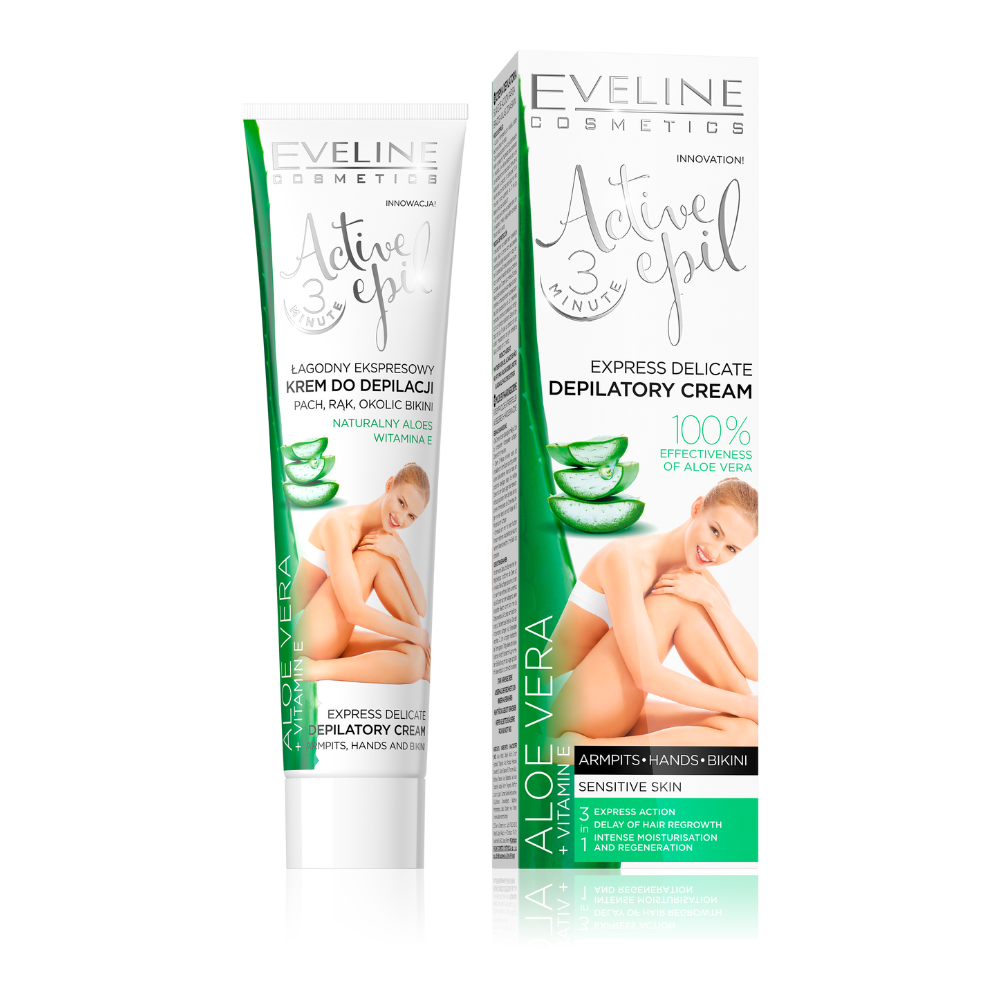 Active Epil Depilationscreme für empfindliche Haut mit Aloe Vera, 125 ml