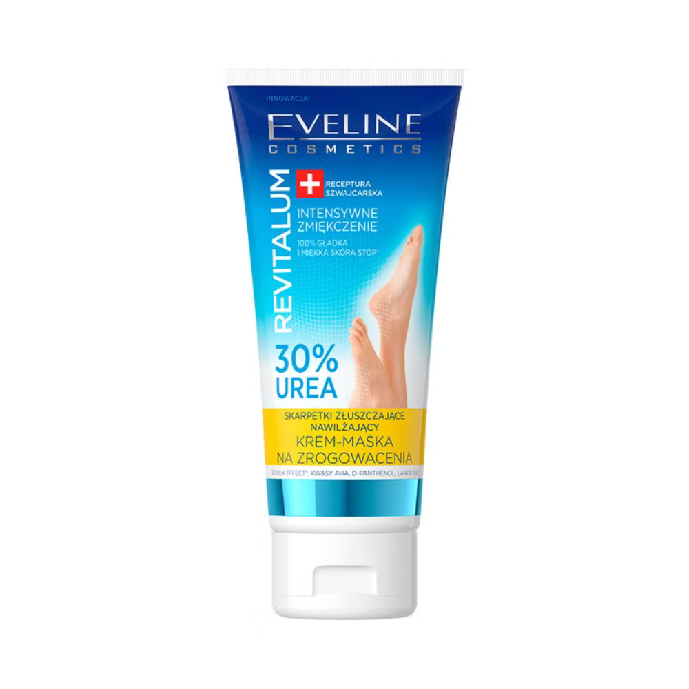 REVITALUM feuchtigkeitspendende Creme-Maske mit 30% Urea gegen Hornhaut, 75 ml