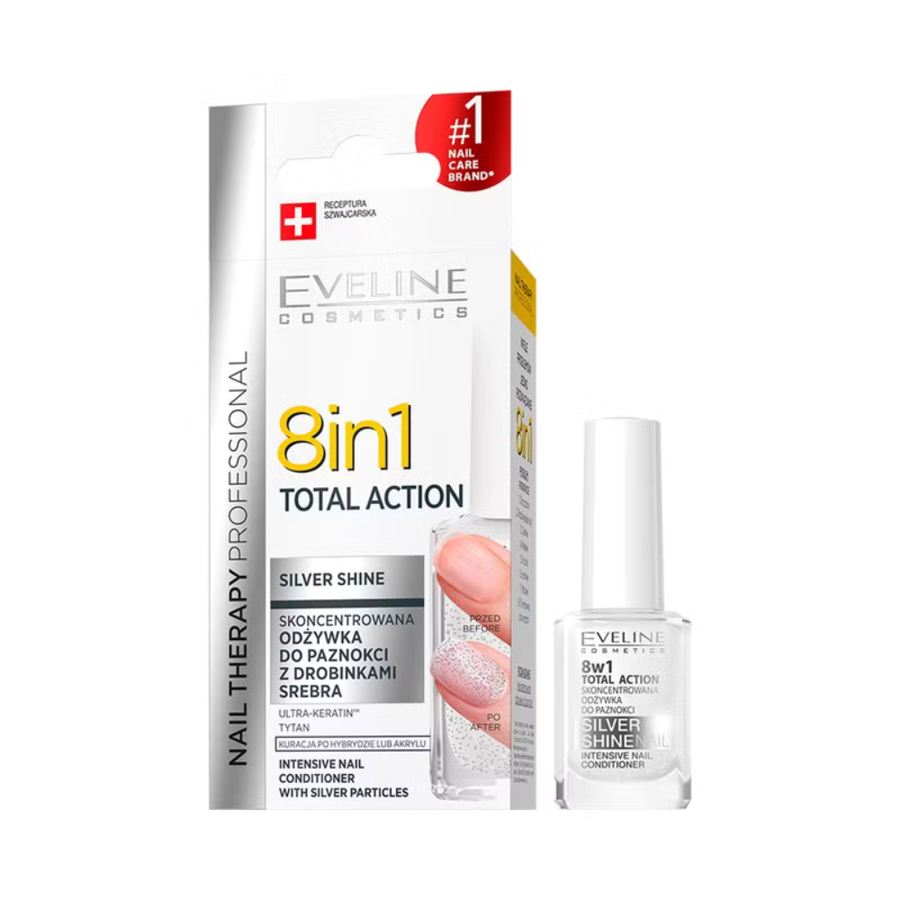 EVELINE Nail Therapy Total Aktion 8 in 1 Conditioner mit Silver Partikeln, 12 ml