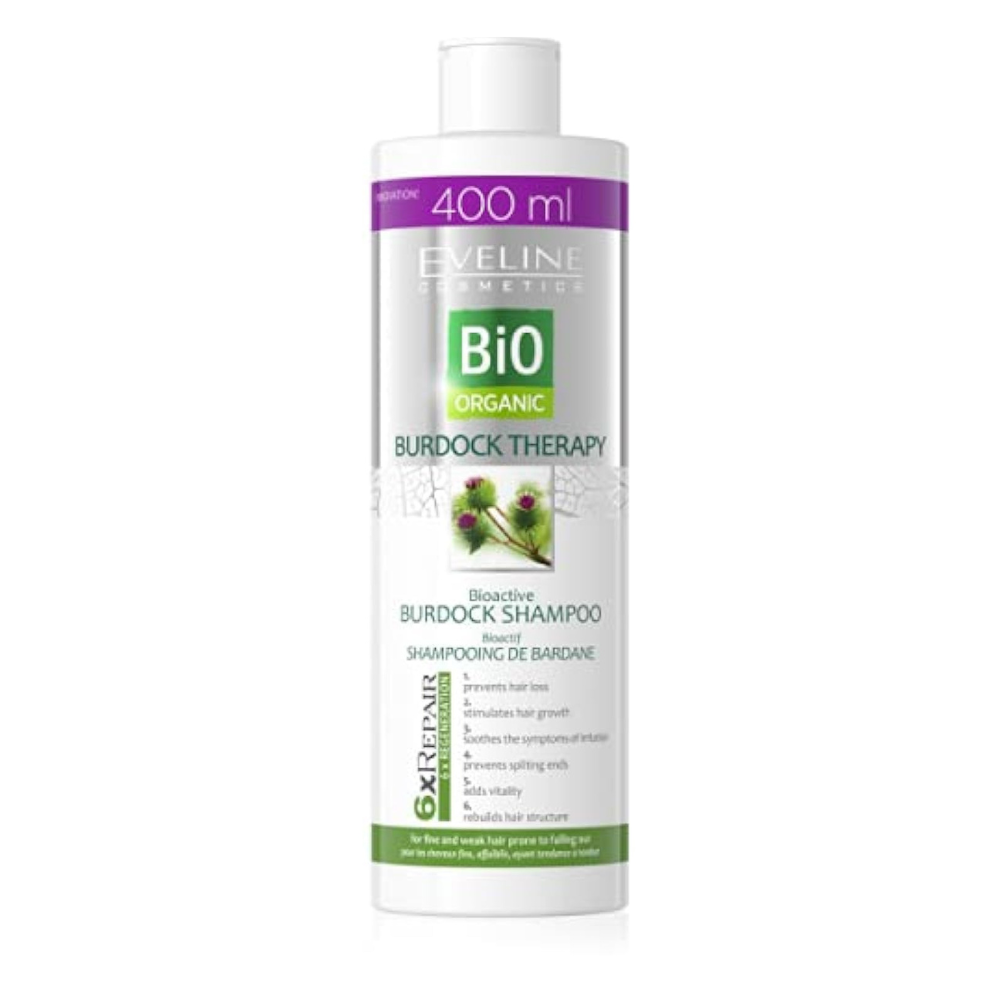 EVELINE BIO Klette Therapie bioaktives Kletten Shampoo, 400 ml