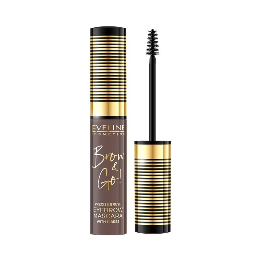 EVELINE BROW & GO Eyebrow Mascara - Dark Brown, 6 ml