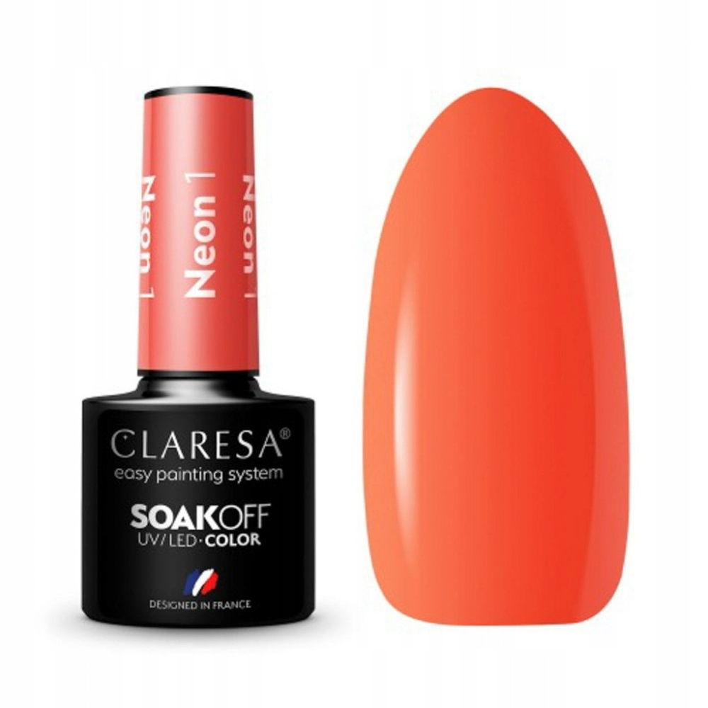 CLARESA SoakOFF UV/LED Gel - Neon 1, 5 ml