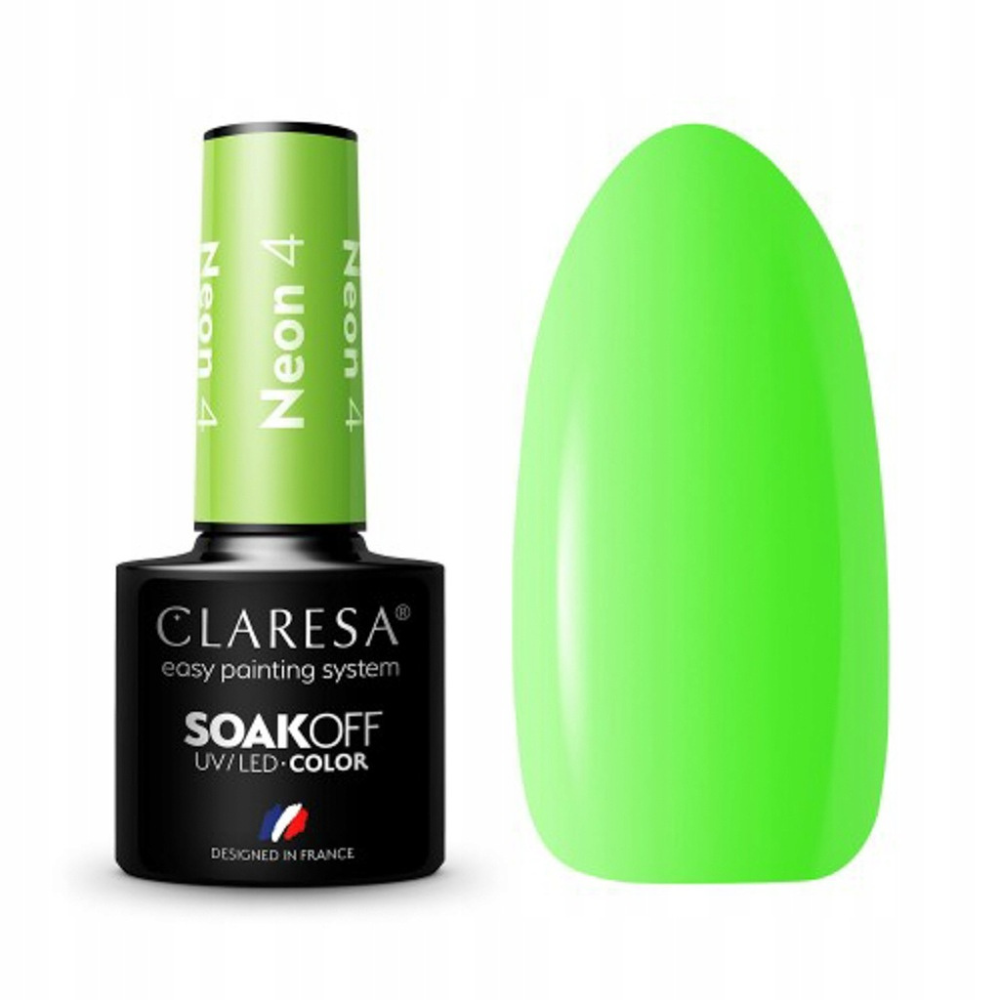 CLARESA SoakOFF UV/LED Gel - Neon 4, 5 ml