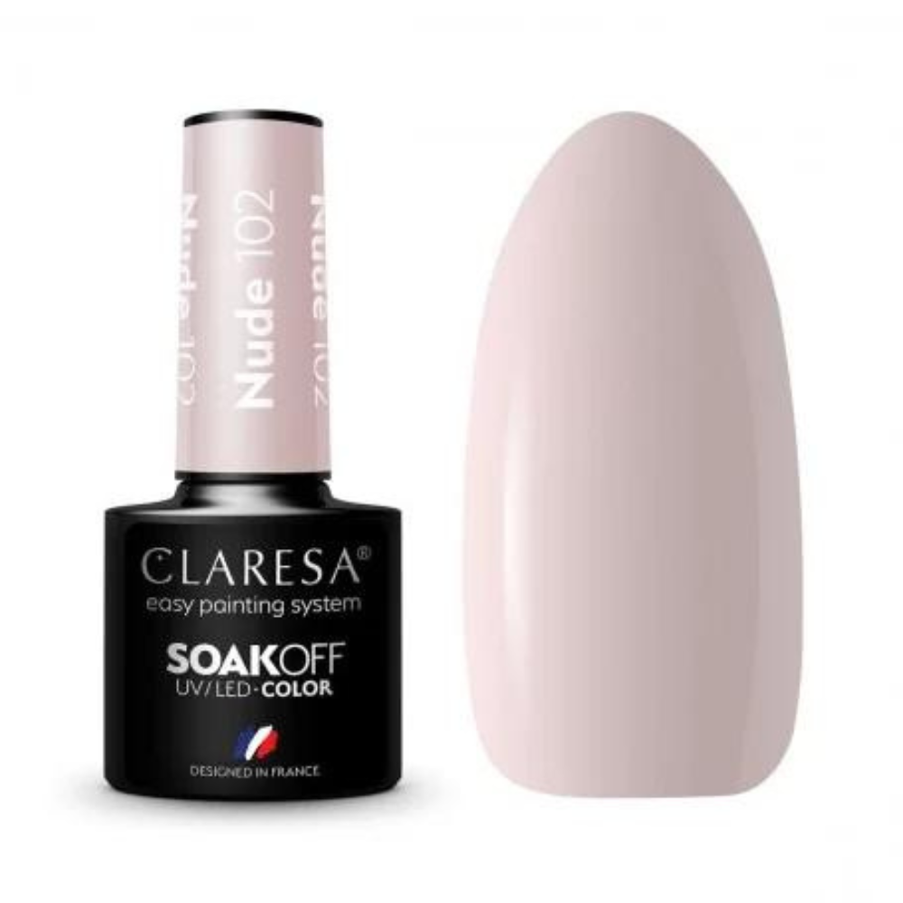 CLARESA SoakOFF UV/LED Gel - Nude 102, 5 ml