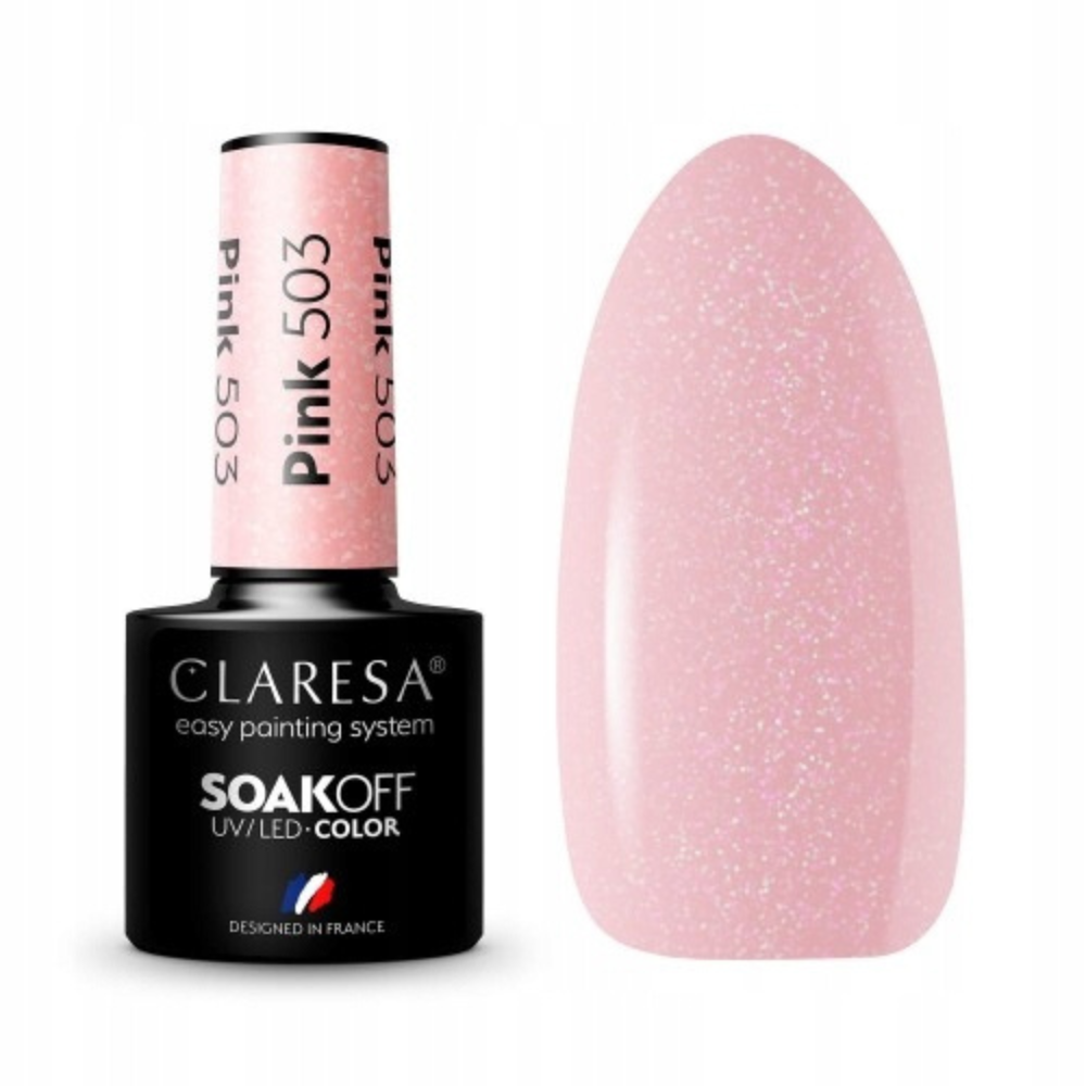 CLARESA SoakOFF UV/LED Gel - Pink 503, 5 ml