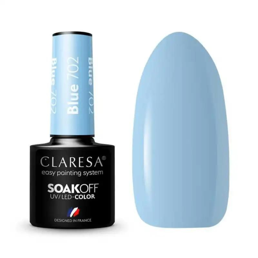 CLARESA SoakOFF UV/LED Gel - Blue 702, 5 ml