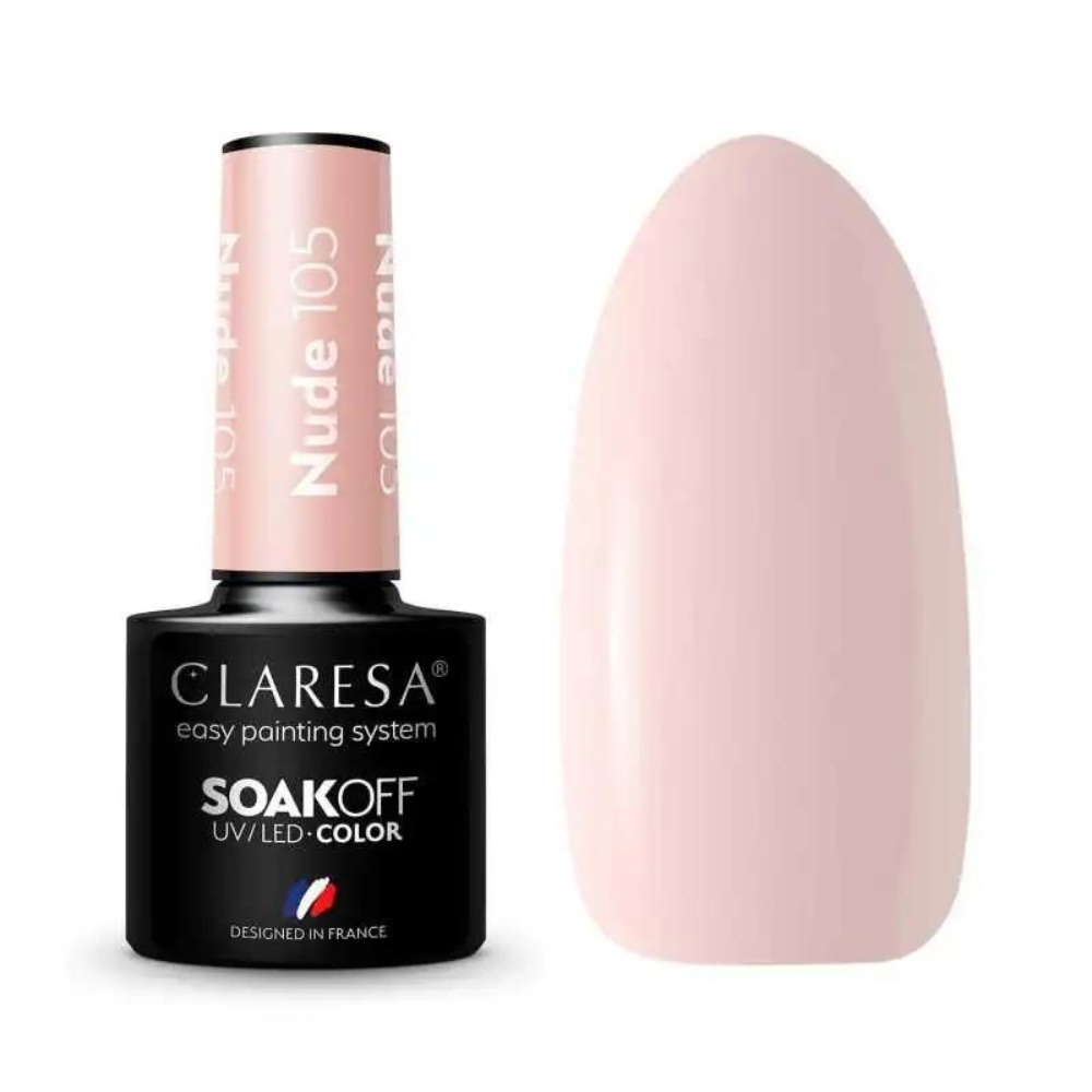 CLARESA SoakOFF UV/LED Gel - Nude 105, 5 ml