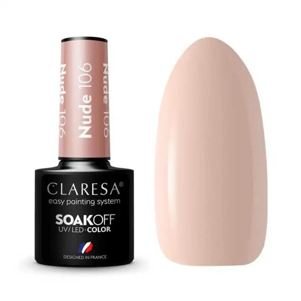 CLARESA SoakOFF UV/LED Gel - Nude 106, 5 ml