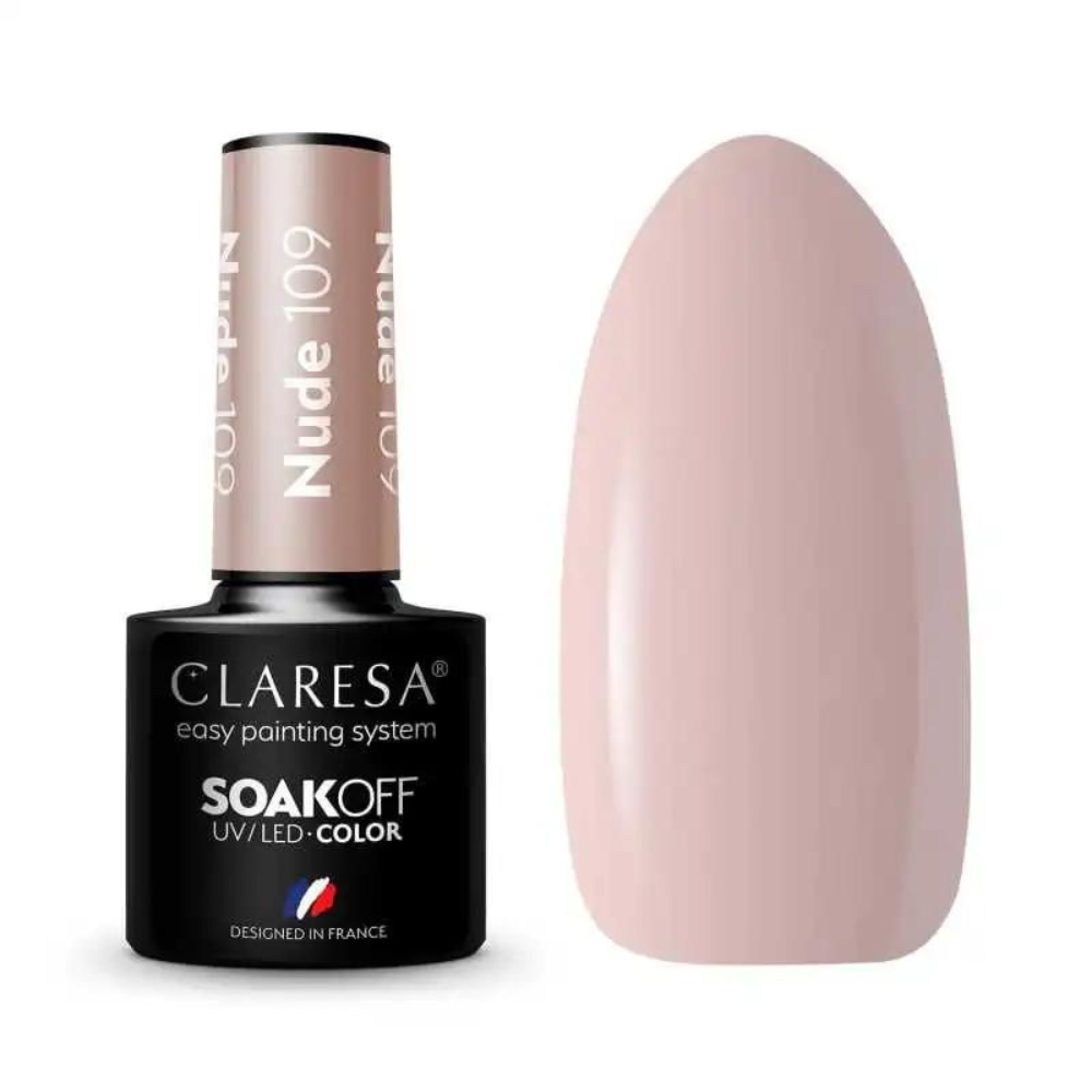 CLARESA SoakOFF UV/LED Gel - Nude 109, 5 ml