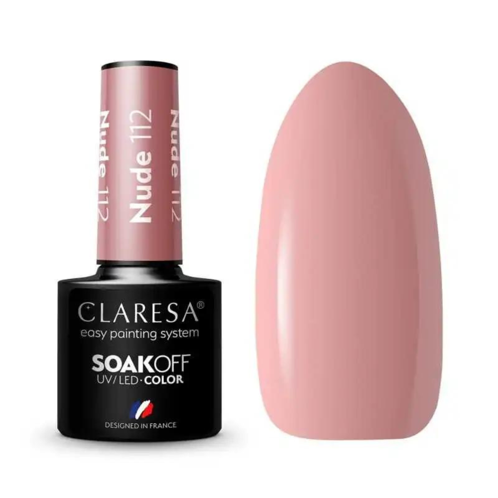 CLARESA SoakOFF UV/LED Gel - Nude 112, 5 ml