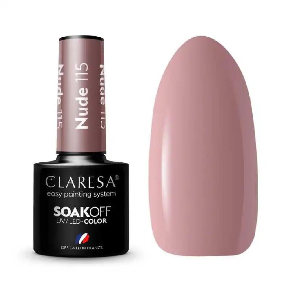 CLARESA SoakOFF UV/LED Gel - Nude 115, 5 ml