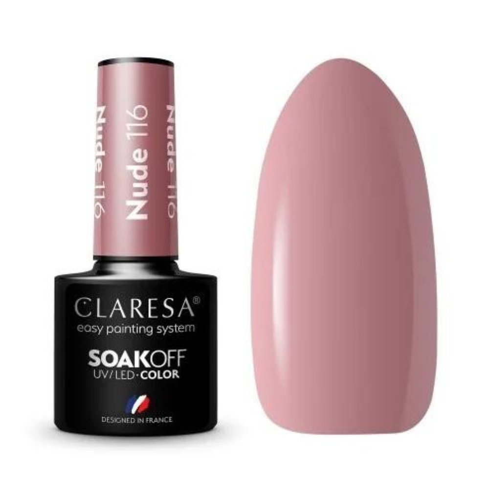 CLARESA SoakOFF UV/LED Gel - Nude 116, 5 ml