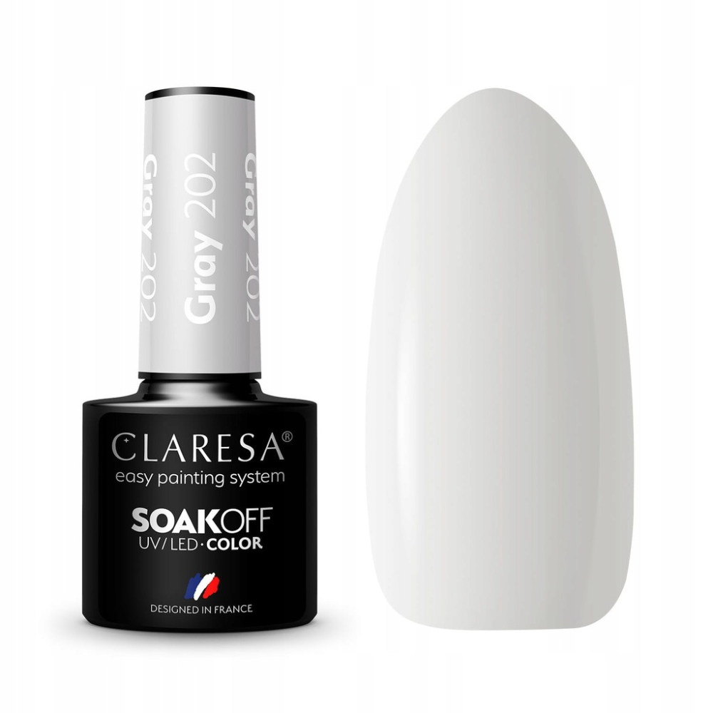 CLARESA SoakOFF UV/LED Gel - Gray 202, 5 ml