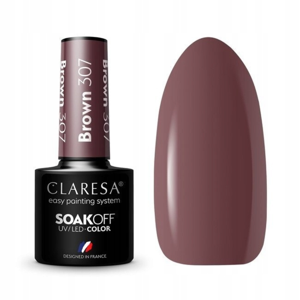 CLARESA SoakOFF UV/LED Gel - Brown 307, 5 ml