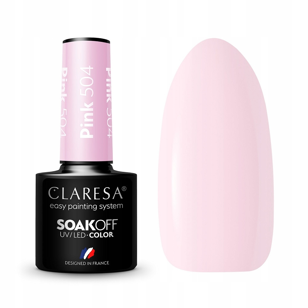 CLARESA SoakOFF UV/LED Gel - Pink 504, 5 ml