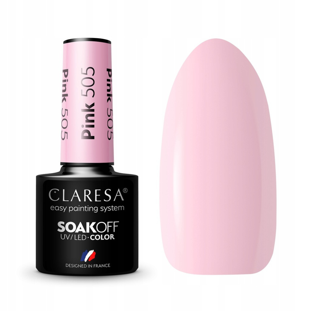 CLARESA SoakOFF UV/LED Gel - Pink 505, 5 ml