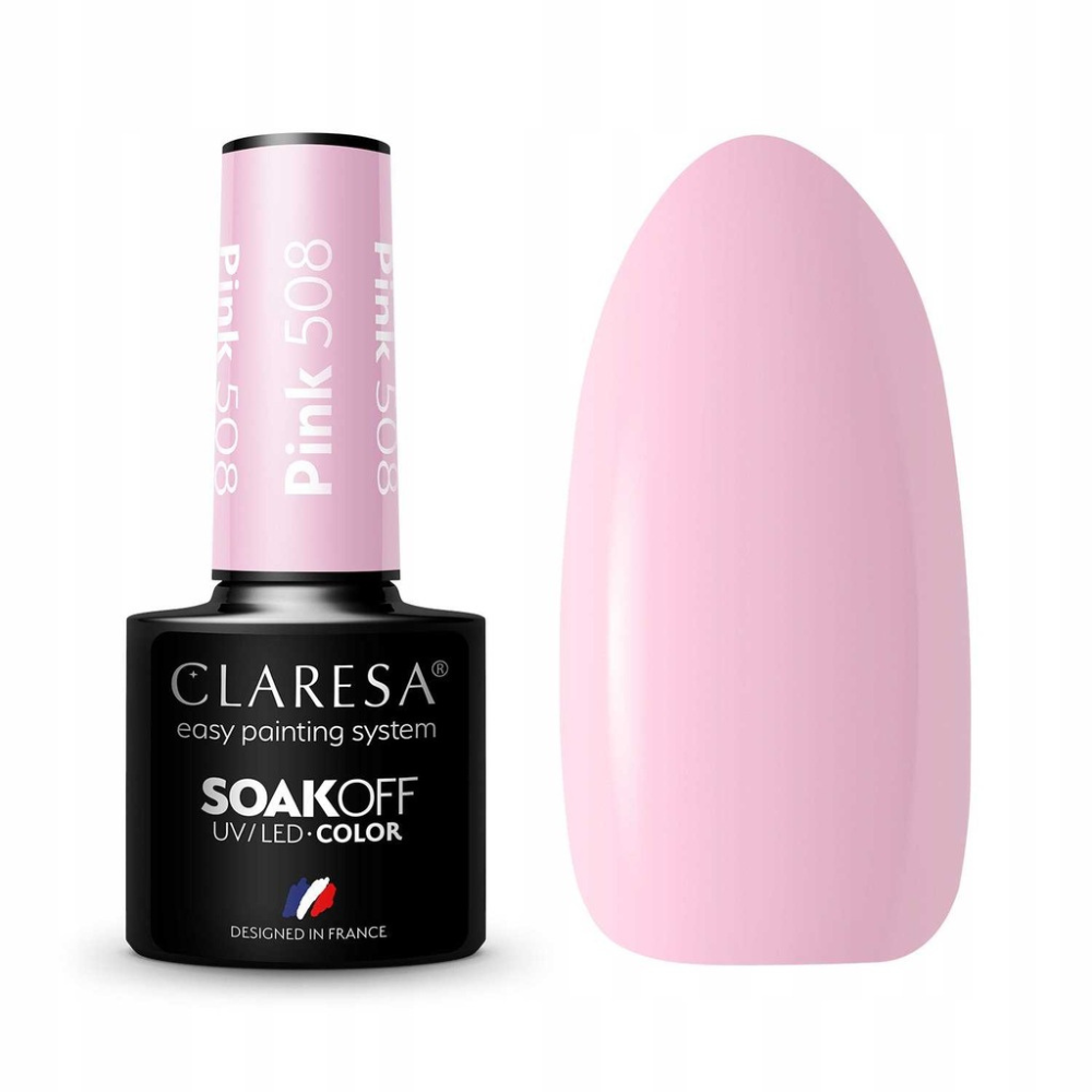 CLARESA SoakOFF UV/LED Gel - Pink 508, 5 ml