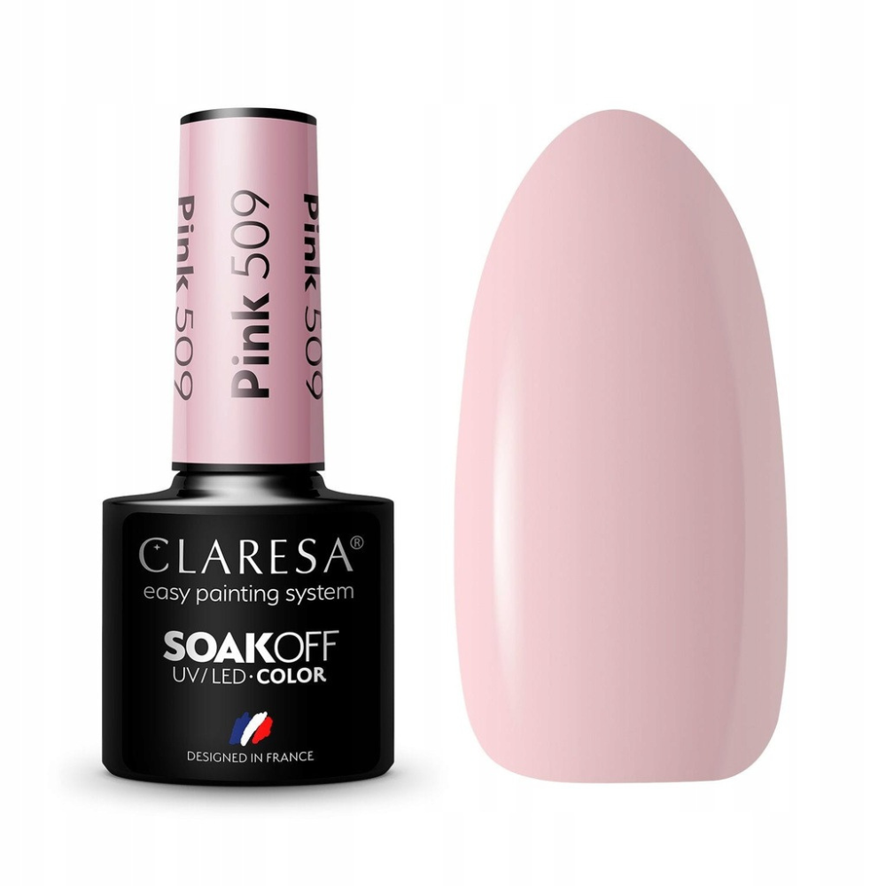 CLARESA SoakOFF UV/LED Gel - Pink 509, 5 ml