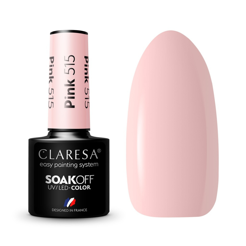 CLARESA SoakOFF UV/LED Gel - Pink 515, 5 ml