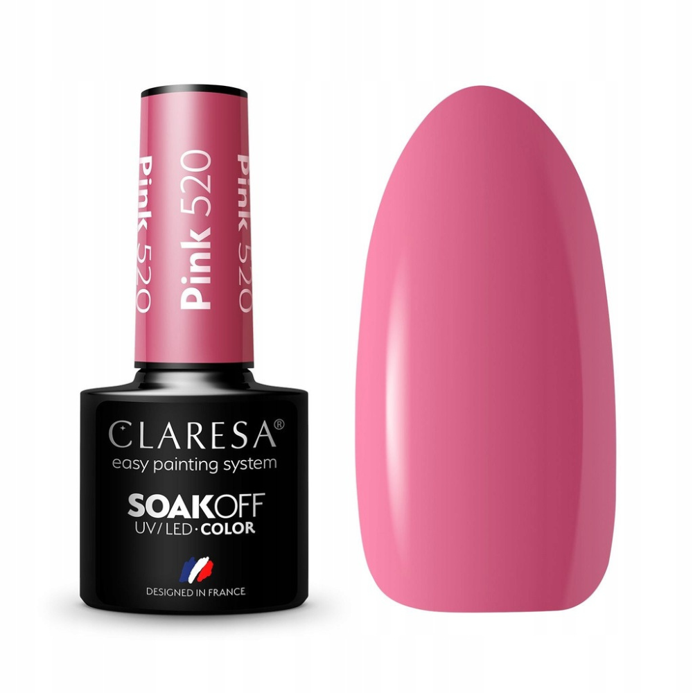 CLARESA SoakOFF UV/LED Gel - Pink 520, 5 ml