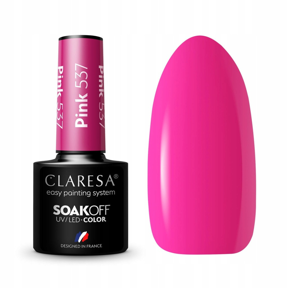 CLARESA SoakOFF UV/LED Gel - Pink 537, 5 ml