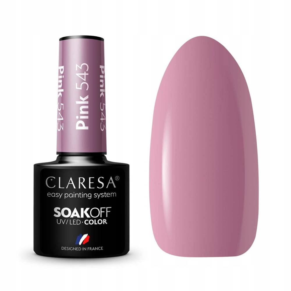 CLARESA SoakOFF UV/LED Gel - Pink 543, 5 ml