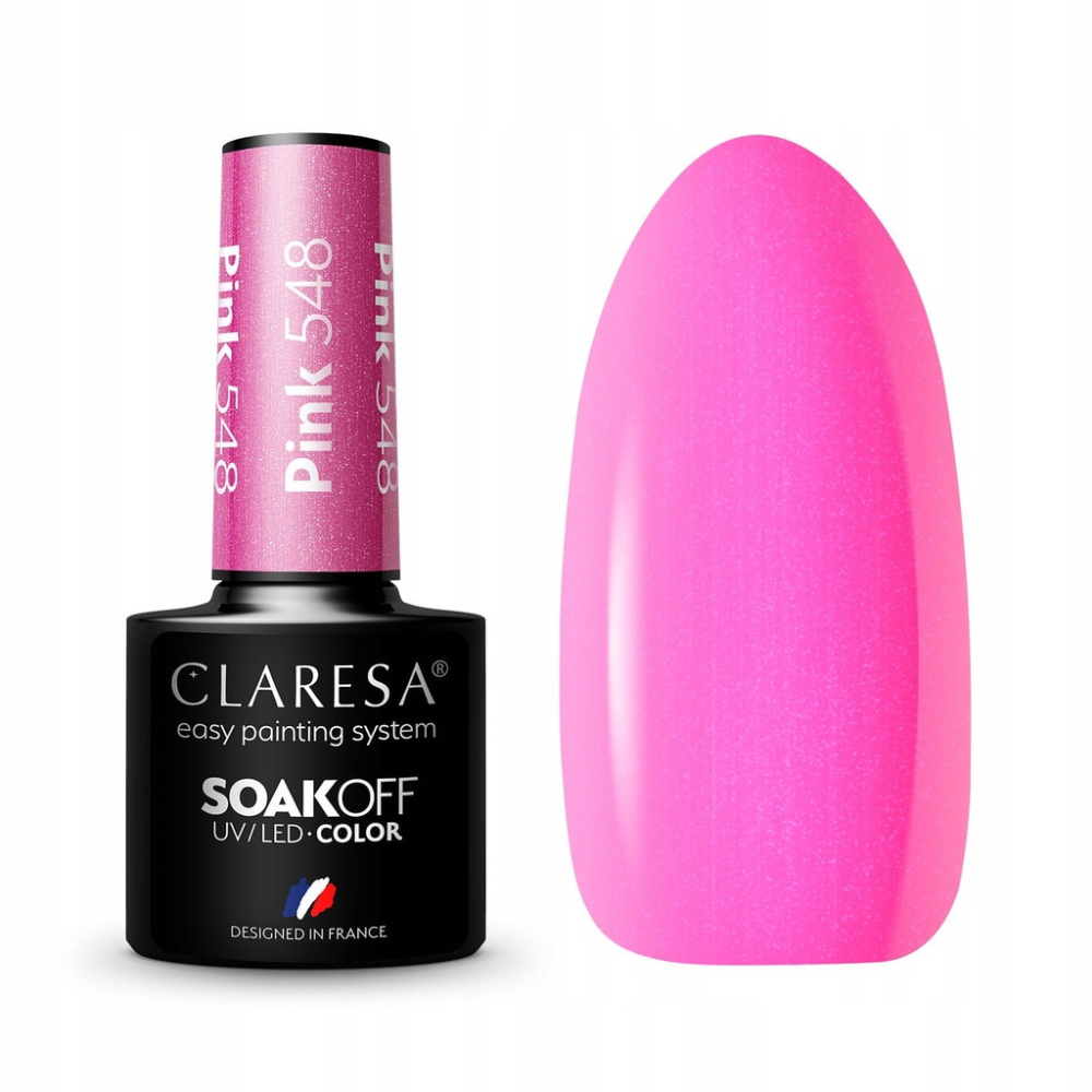 CLARESA SoakOFF UV/LED Gel - Pink 548, 5 ml