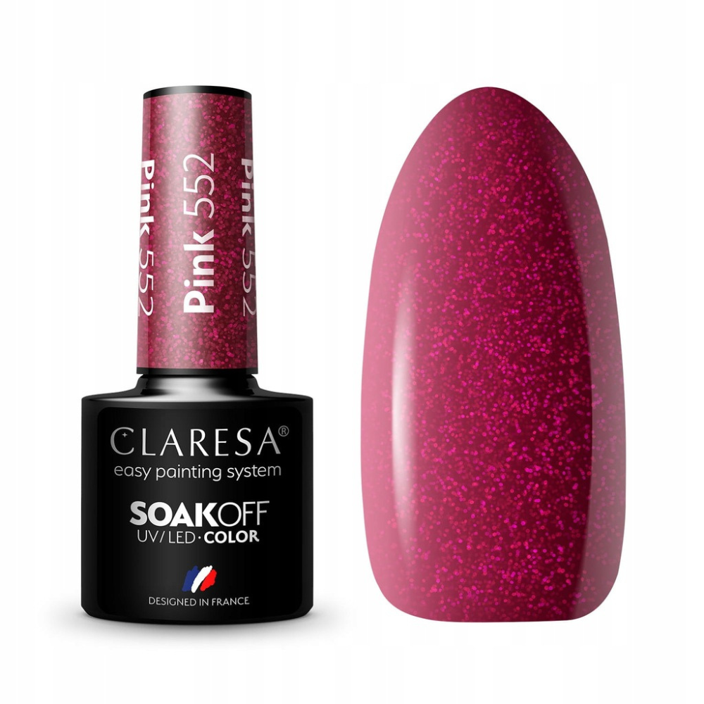 CLARESA SoakOFF UV/LED Gel - Pink 552, 5 ml