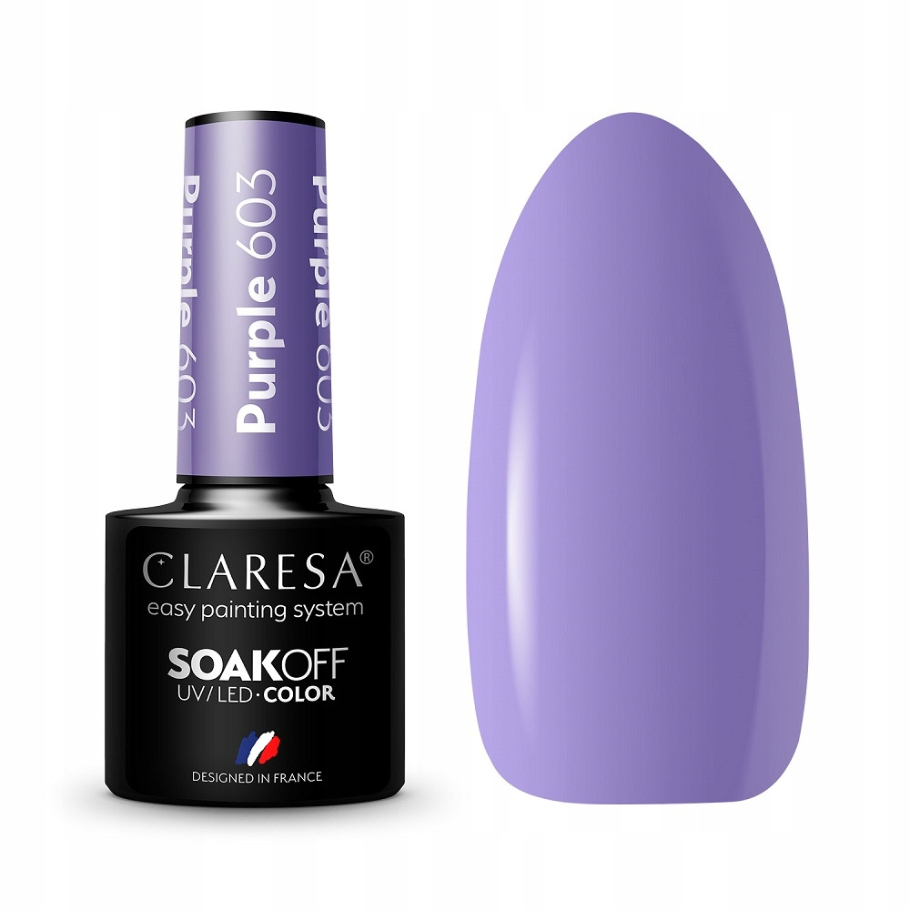 CLARESA SoakOFF UV/LED Gel - Purple 603, 5 ml