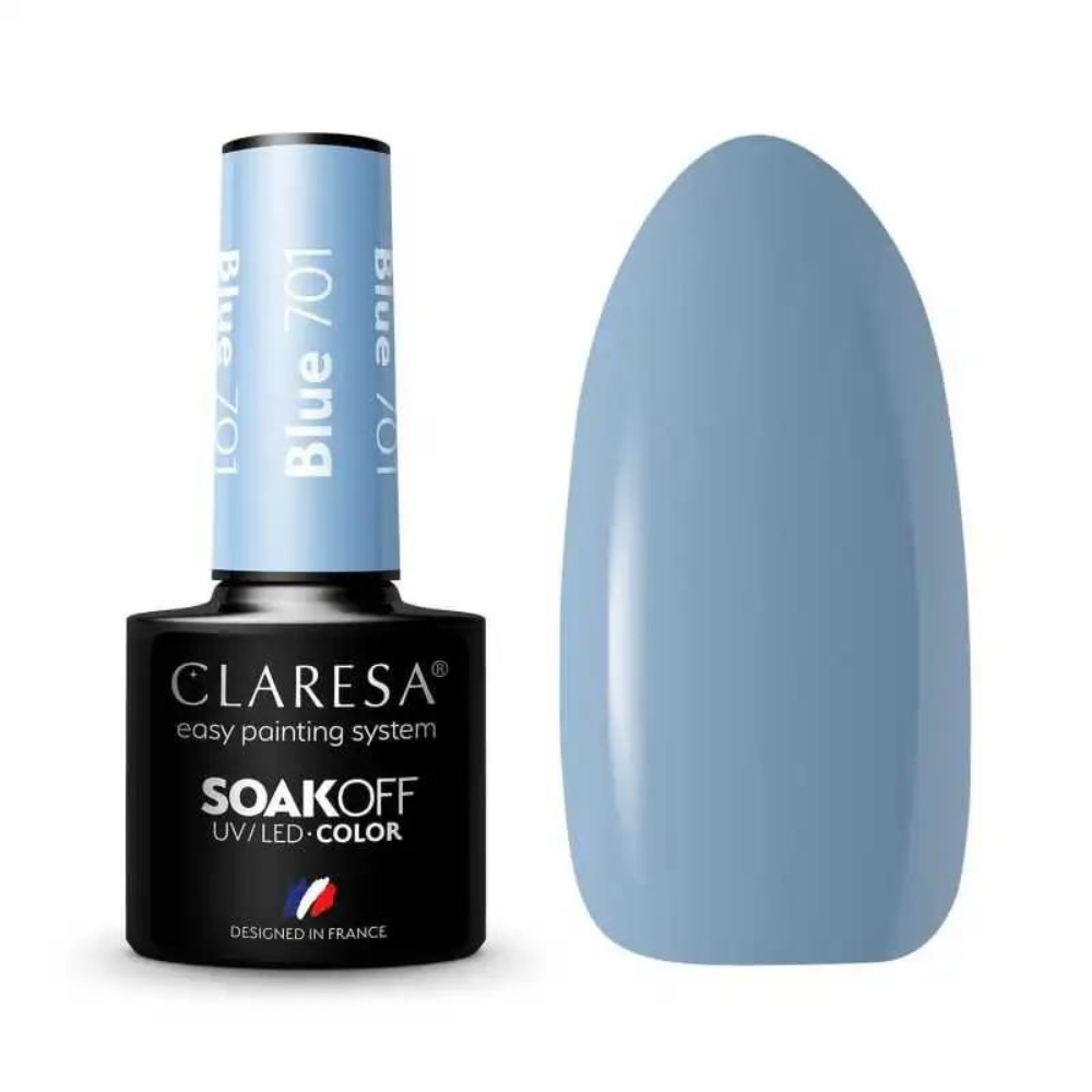 CLARESA SoakOFF UV/LED Gel - Blue 701, 5 ml