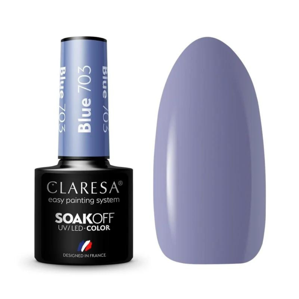 CLARESA SoakOFF UV/LED Gel - Blue 703, 5 ml