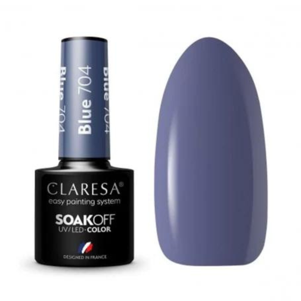 CLARESA SoakOFF UV/LED Gel - Blue 704, 5 ml