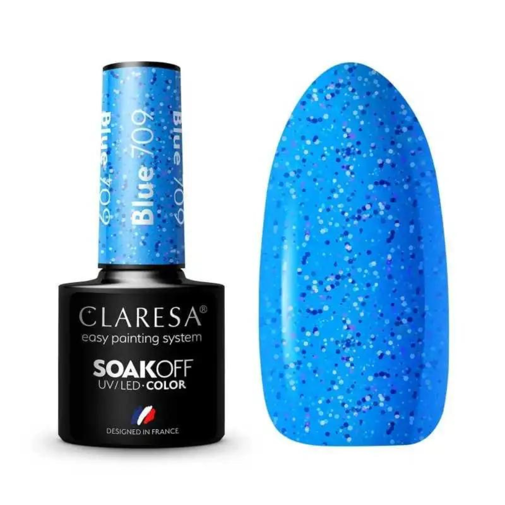 CLARESA SoakOFF UV/LED Gel - Blue 709, 5 ml