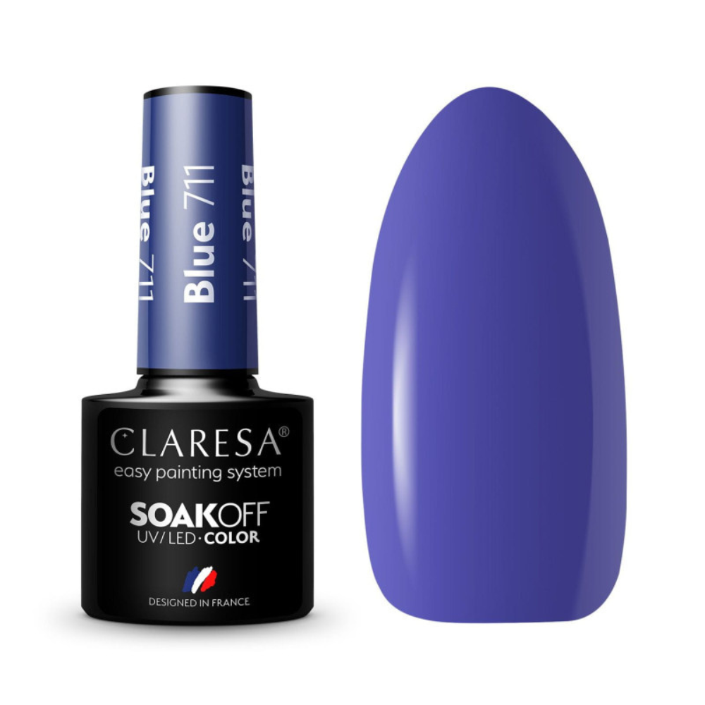 CLARESA SoakOFF UV/LED Gel - Blue 711, 5 ml