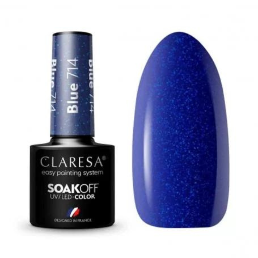 CLARESA SoakOFF UV/LED Gel - Blue 714, 5 ml