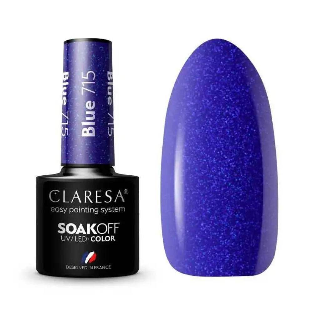 CLARESA SoakOFF UV/LED Gel - Blue 715, 5 ml