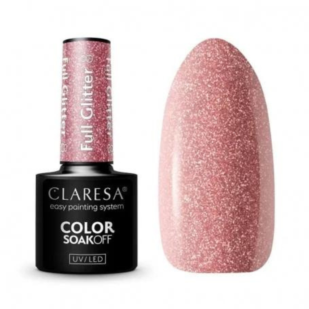 CLARESA SoakOFF UV/LED Gel - Glitter 8, 5 ml