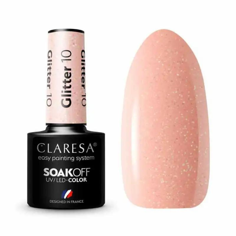 CLARESA SoakOFF UV/LED Gel - Glitter 10, 5 ml