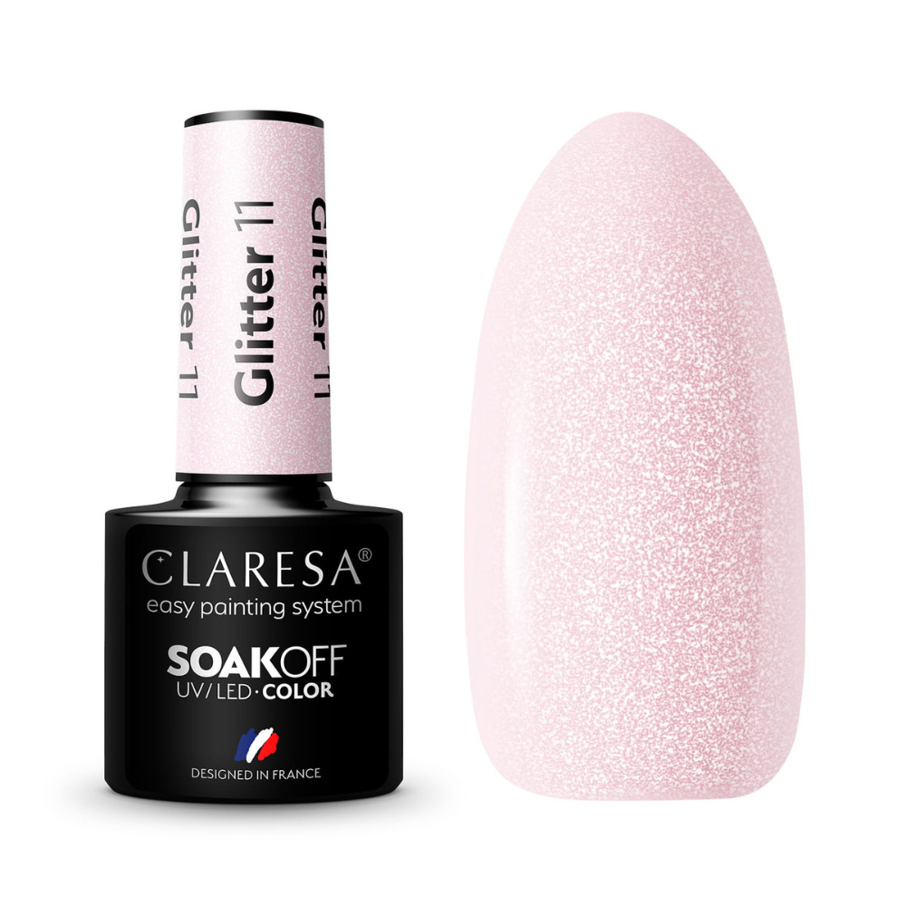 CLARESA SoakOFF UV/LED Gel - Glitter 11, 5 ml