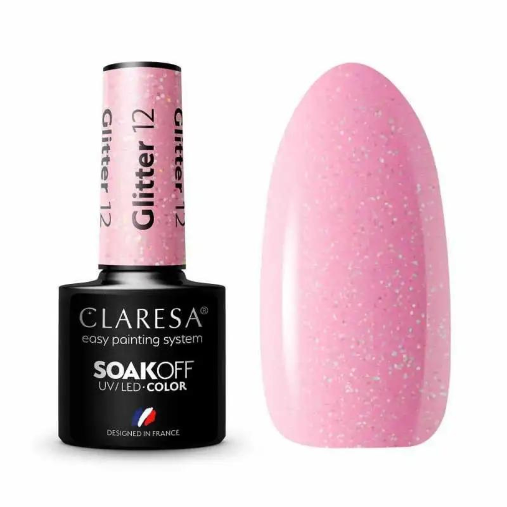 CLARESA SoakOFF UV/LED Gel - Glitter 12, 5 ml